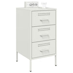 ZNTS Bedside Cabinets 2 pcs White 36x39x68 cm Steel 843089