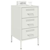 Bedside Cabinets 2 pcs White 36x39x68 cm Steel 843089