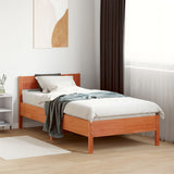 Bed Frame without Mattress Wax Brown 90x190 cm Single Solid Wood Pine 842781