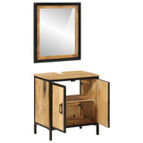Bathroom Furniture Set Multicolour Solid mango wood and iron 3217114
