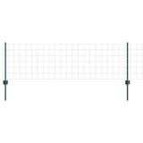 Fence with Posts Green 0.6 x 10 m Steel 3335997