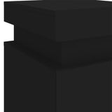 ZNTS Bedside Cabinet with LED Lights Black 35x39x55 cm 836751