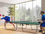 9FT Folding Tennis Table, with 8 Wheels, for Indoor Use, Green T3398P425042