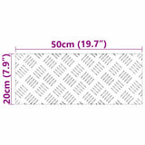 Checker Plates 4 pcs Silver 50 x 20 cm Aluminium 4104250