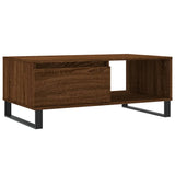 Coffee Table Brown Oak 90x50x36.5 cm Engineered Wood 830579