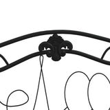 Garden Bench Black Steel 104 x 52 x 78 cm Durable Garden Bench 318831
