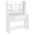 Makeup Table with LED Lights 100x40x135 cm MDF White 331538