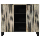 Sideboard White 90 x 33 x 75 cm Solid mango wood 4018000