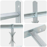 Security Grille for Windows with 2 Crossbars 3 pcs 630-1140 mm 42031274