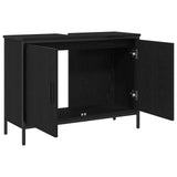 Bathroom Sink Cabinet Black Oak 80 x 30 x 60 cm Engineered Wood 863119