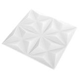 Wall Panels 24 pcs Origami White 50 x 50 cm XPS Foam 42046022