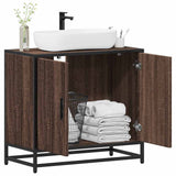 ZNTS Bathroom Sink Cabinet Brown Oak 65x33x60 cm Engineered Wood 849268