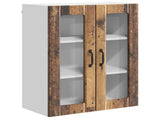 Wall Glass Cabinet LUCCA Old Wood 60 x 31 x 80 cm 885093