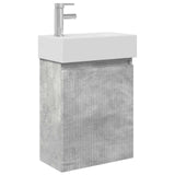 Bathroom Vanity Unit with Tap Concrete Grey 45.5 x 22.5 x 84 cm 889444