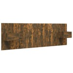 ZNTS Bed Headboard with Cabinets Smoked Oak Engineered Wood 3115705