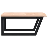 Basin Shelf Wall Mounted Steel and Solid Wood Oak 3302631