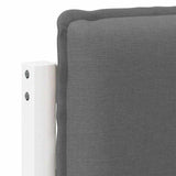 Upholstered Headboard White and Light Grey 135 cm 880022