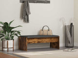 Hall Bench with Cushion Smoked Oak 83 x 38 x 40 cm 891556