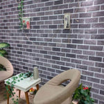 3D Wall Panels with Black & Grey Brick Design 10 pcs EPS 149582