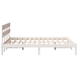 Bed Frame with Headboard White 160 x 200 cm Solid Pine wood 872156