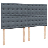 Box Spring Bed with Mattress Dark Grey 200x200 cm Velvet 3291015