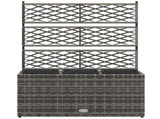 33L Garden PE Rattan with Trellis, Free Standing Flower Raised Bed for Garden, Garden T3398P315859