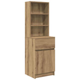 Bedside Cabinet Artisan Oak 39x35x125 cm Engineered Wood 861318