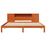 Bookcase Bed without Mattress Wax Brown 180x200 cm Super King Solid Wood Pine 3322532