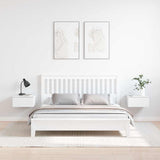Bedside Table 2 pcs White 37 x 35 x 18.5 cm Solid pine wood 873484
