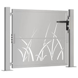 Garden Gate 100x75 cm Corten Steel Grass Design 153172