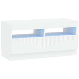 LED TV Cabinet White Engineered Wood 897435