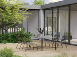 Dining Set Dark grey Steel with e-coated and powder-coated finish 3074475