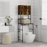 Washing Machine Cabinet Smoked Oak 68x48.5x194 cm 838975