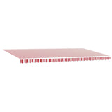 Retractable Awning Red and White 600 x 300 cm 3331609