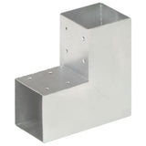 Post Connectors 4 pcs L Shape Galvanised Metal 91x91 mm 145470