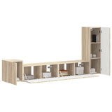 TV Cabinet Set Wall-mounted 3 pcs Sonoma Oak Engineered Wood 3409017