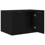Cat Litter Box Enclosure Black Oak 80x50x45 cm Engineered Wood 865987