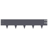 Lawn Edging 50 pcs 100 x 20 cm Steel Anthracite 8008585