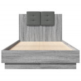 Bed Frame without Mattress Grey Sonoma 90x190 cm Single 3209973