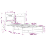 Bed Frame without Mattress Sonoma Oak 120x190 cm Small Double Engineered Wood 4106959