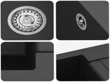 Sink Black 780 x 500 mm 80% Quartz and 20% Resin 42028400
