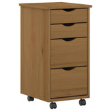 Desk and Rolling Cabinet Set MOSS 2 pcs Honey Brown 3438790
