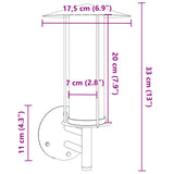 Outdoor Wall Lights 2pcs Black Stainless Steel 4006247