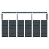 Wheelie Bin Storage for Triple Bins Anthracite 216x81x115 cm Steel 4006181