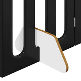 Folding Pet Fence 4 pcs Black Oak 201 x 38 x 70 cm 8005956