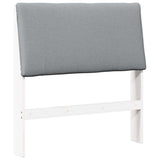 Upholstered Headboard Light Grey 100 cm Solid Pine Wood 879303