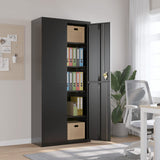 File Cabinet Black 90x40x200 cm Steel 339762
