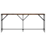 Console Table Smoked Oak 180x23x75 cm Engineered Wood 837769