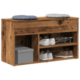 Shoe Bench Old Wood 80x30x45 cm Engineered Wood 856756