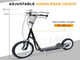 Kids Scooter, Teen Kick Scooter with Rubber Wheels, 16" Front Wheel, Height Adjustable Handlebar, T3398P422457